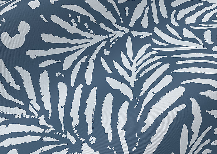 Balmy Palms (Blackout), Pacific Blue - Twist&Fit Roller Blind - Image 4